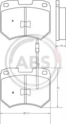 Колодки гальмівні дискові комплект 36137 ABS