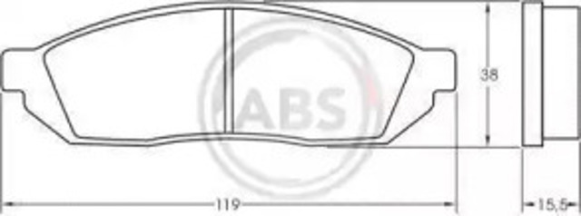 Передні гальмівні колодки 36156 ABS