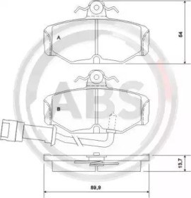 Задні колодки 36170 ABS