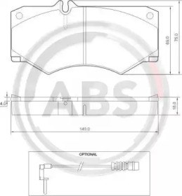Колодки передні 36490 ABS