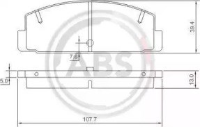 Bosch гальмівна колодка  задн, mazda 323, 626, rx-7 36571