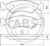 Колодки гальмівні дискові комплект 36707 ABS