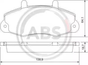 Колодки передні 36775 ABS