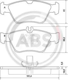 Передні гальмівні колодки 36903 ABS