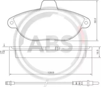 Колодки передні 36911 ABS