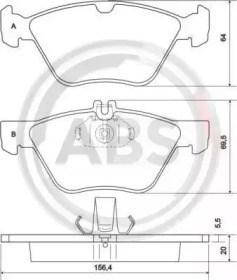 Тормозні колодки 36943 ABS
