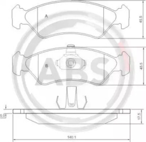 Передні гальмівні колодки 36996 ABS