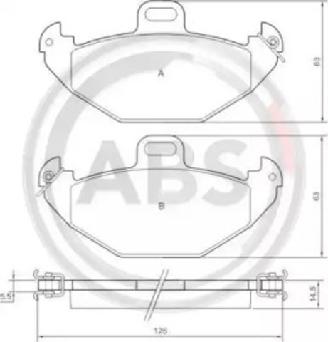 Колодки гальмівні задні, дискові 37051 ABS