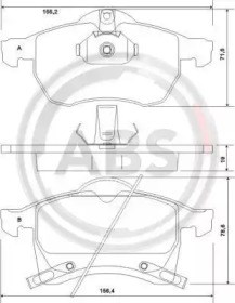 Передні гальмівні колодки 37076 ABS