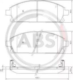 Колодки гальмівні передні, дискові 37081 ABS