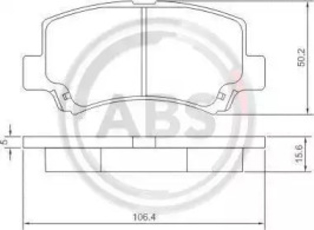 Колодки гальмівні дискові комплект 37086 ABS