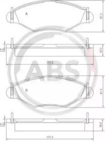Колодки передні 37105 ABS