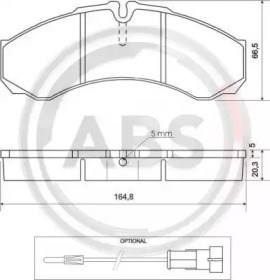 Колодки гальмові задні, дискові 37113 ABS
