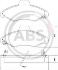 Тормозні колодки 37127 ABS