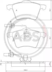 Bosch гальмівні колодки перед. vw t4  (з датчик.) 37141