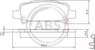 Колодки гальмові задні, дискові 37164 ABS