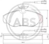 Колодки гальмівні дискові комплект 37172 ABS