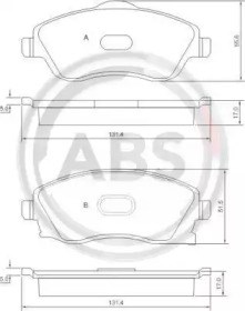 Колодки гальмівні передні, дискові 37213 ABS