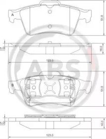 Задні дискові колодки 37216 ABS