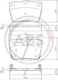 Задні дискові колодки 37227 ABS