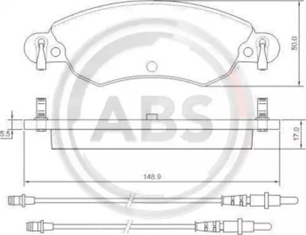 Передні гальмівні колодки 37278 ABS