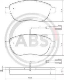 Колодки гальмівні передні, дискові 37282 ABS