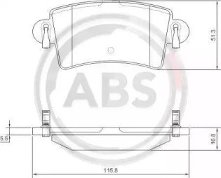 Задні дискові колодки 37289 ABS