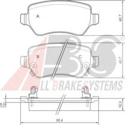 Задні колодки 37296 ABS
