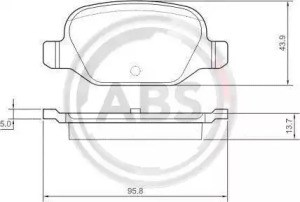 Колодки на гальмо задній дисковий 37311 ABS