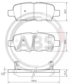 Задні колодки 37321 ABS