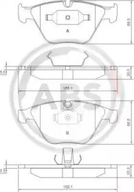 Передні гальмівні колодки 37346 ABS