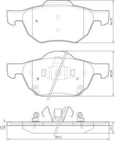 Тормозні колодки 37359 ABS