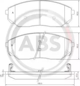 Передні гальмівні колодки 37364 ABS