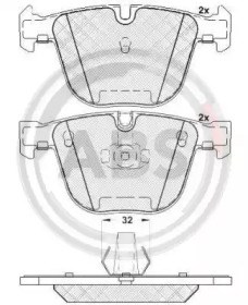 Задні колодки 37371 ABS