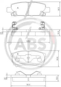 Задні гальмівні колодки 37384 ABS