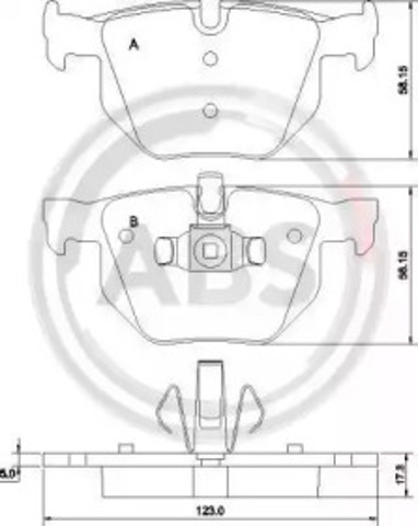 Задні дискові колодки 37410 ABS