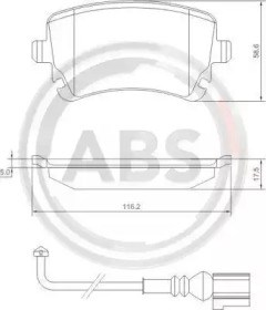 Задні дискові колодки 37413 ABS