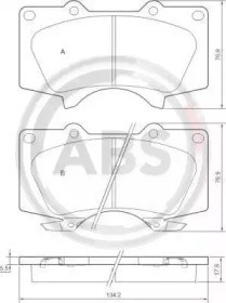 Колодки гальмівні передні, дискові 37420 ABS