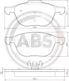 Колодки гальмівні передні, дискові 37422 ABS