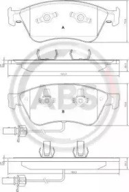Bosch audi гальмівні колодки дискові a8 02- з датчик, 37427