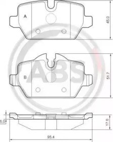 Задні гальмівні колодки 37435 ABS