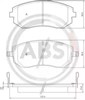 Колодки гальмівні передні, дискові 37446 ABS