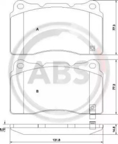 Тормозні колодки 37447 ABS