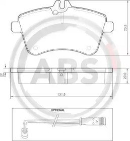 Колодки передні 37457 ABS