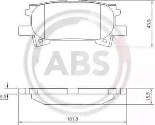 Колодки гальмові задні, дискові 37459 ABS