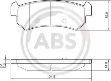 Колодки на гальмо задній дисковий 37461 ABS