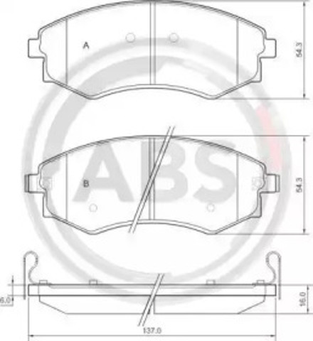 Передні гальмівні колодки 37468 ABS