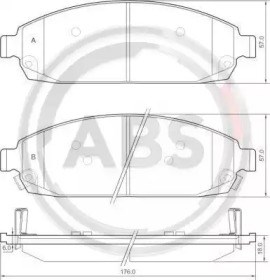 Колодки гальмівні дискові комплект 37517 ABS