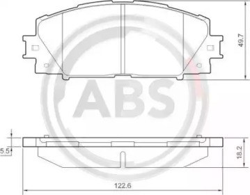 Колодки гальмівні передні, дискові 37542 ABS