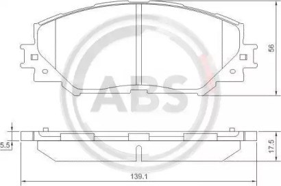 Колодки передні 37544 ABS
